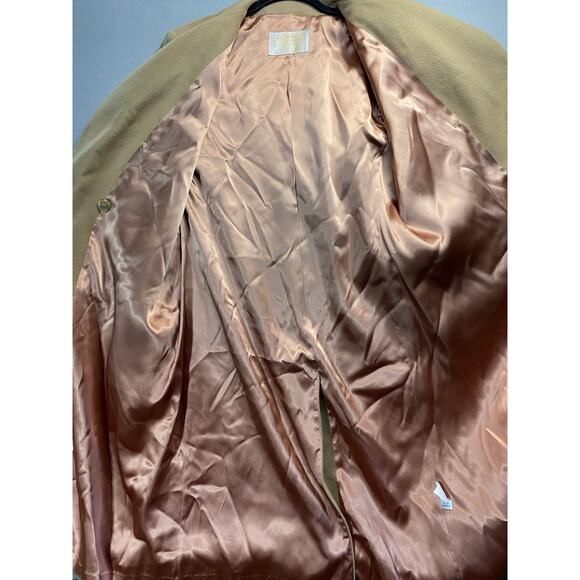 Vintage Pendleton Vintage 100 Virgin Wool Classic Tan Trench Jacket Coat Size 18 - Picture 9 of 9